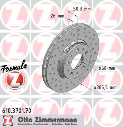 Тормозной диск FORMULA Z BRAKE DISC ZIMMERMANN купить