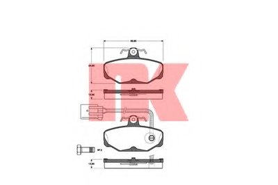 Комплект тормозных колодок, дисковый тормоз NK купить