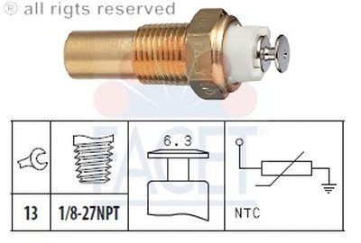 Датчик, температура охлаждающей жидкости; Датчик, температура охлаждающей жидкости; Датчик, температура охлаждающей жидкости FACET купить