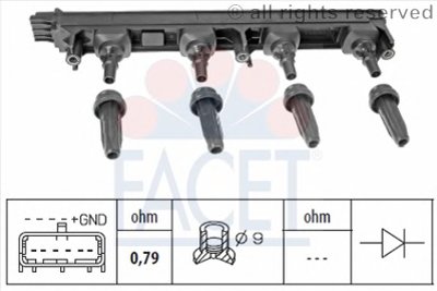 Катушка зажигания Peugeot 407 2.0 16V 04-