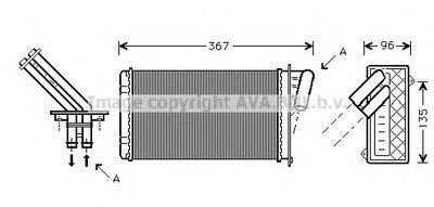 Теплообменник, отопление салона AVA QUALITY COOLING купить