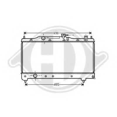 Радиатор, охлаждение двигателя DIEDERICHS купить