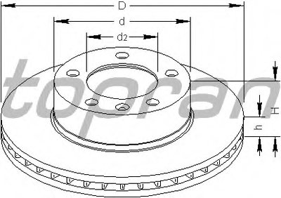 Тормозной диск TOPRAN купить