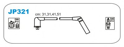 Комплект проводов зажигания JANMOR купить