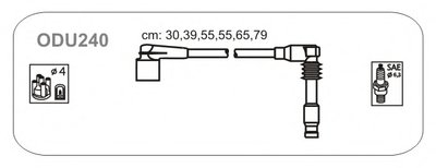 Провод зажигания (EPDM) OPEL OMEGA B 2.5,3.0; SINTRA 3.0; VECTRA A,B 2.5; CALIBRA 2.5 (пр-во Janmor)