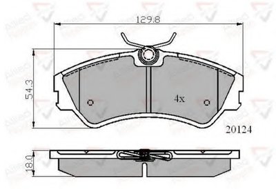 Комплект тормозных колодок, дисковый тормоз ANL Braking COMLINE купить