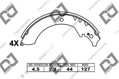 Комплект тормозных колодок DJ PARTS купить