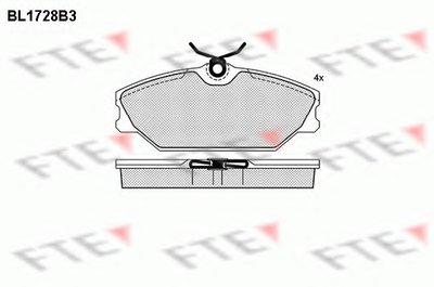 Комплект тормозных колодок, дисковый тормоз FTE купить