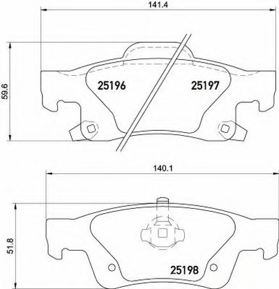 Комплект тормозных колодок, дисковый тормоз BREMBO купить