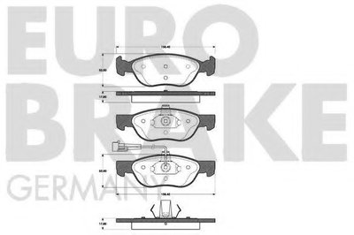 Комплект тормозных колодок, дисковый тормоз EUROBRAKE купить