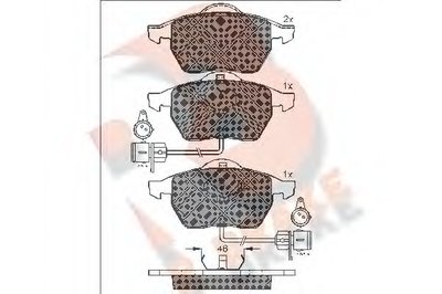 Комплект тормозных колодок, дисковый тормоз R BRAKE купить