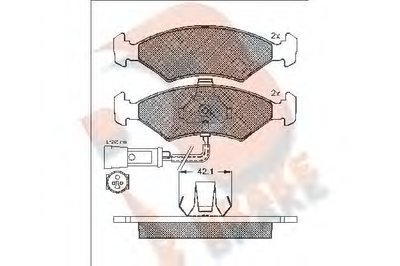 Комплект тормозных колодок, дисковый тормоз R BRAKE купить