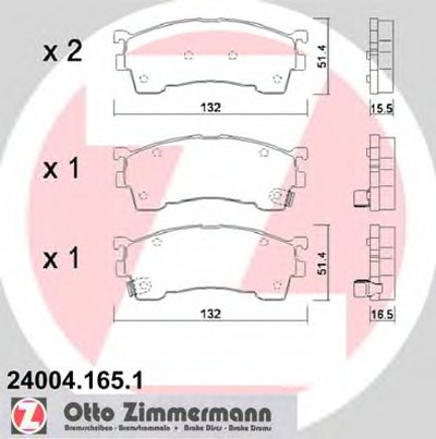 Комплект тормозных колодок, дисковый тормоз ZIMMERMANN купить