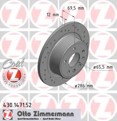 Тормозной диск SPORT BRAKE DISC COAT Z ZIMMERMANN купить