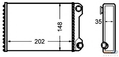 Теплообменник, отопление салона BEHR HELLA SERVICE купить