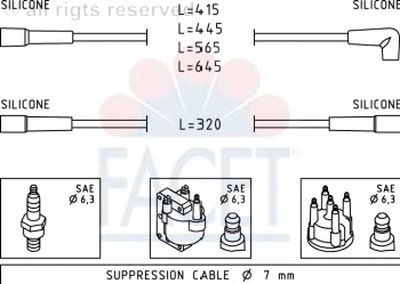 Комплект проводов зажигания FACET купить