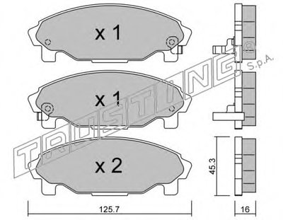 Комплект тормозных колодок, дисковый тормоз TRUSTING купить
