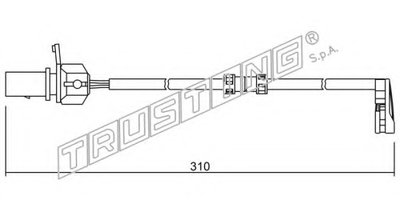 Сигнализатор, износ тормозных колодок TRUSTING купить