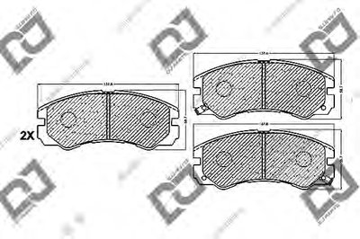 Комплект тормозных колодок, дисковый тормоз DJ PARTS купить