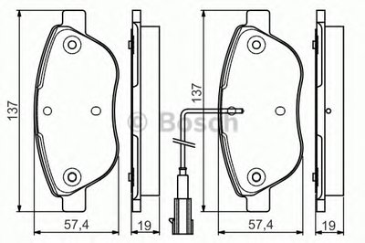 Гальмівні колодки дискові FIAT Doblo/Idea/Multipla 