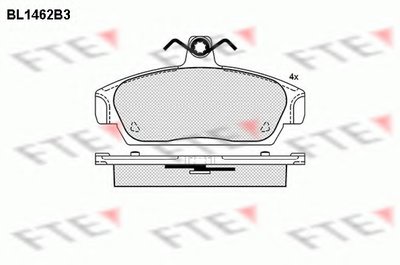 Комплект тормозных колодок, дисковый тормоз FTE купить