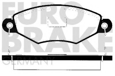 Комплект тормозных колодок, дисковый тормоз EUROBRAKE купить