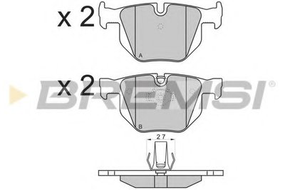 Колодки тормозные задние BMW 3(E90)/5(E60) (ATE) (122x58,2x1