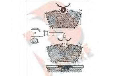 Комплект тормозных колодок, дисковый тормоз R BRAKE купить