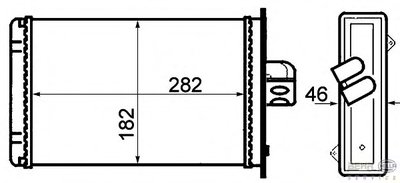 Теплообменник, отопление салона BEHR HELLA SERVICE купить