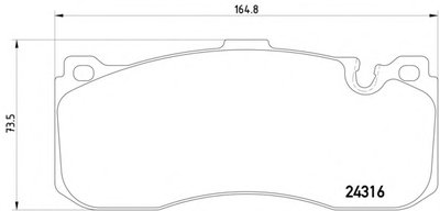 Гальмівні колодки дискові передні BMW 1 (E81), 1 (E82), 1 (E87), 1 (E88), 3 (E90), 3 (E91), 3 (E92), 3 (E93) 1.6-3.0D 06.04-12.13