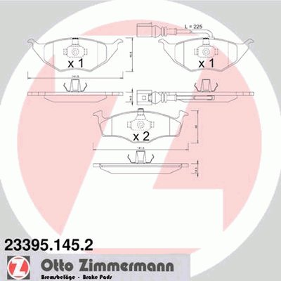 Комплект тормозных колодок, дисковый тормоз ZIMMERMANN купить