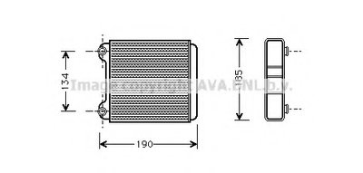 Теплообменник, отопление салона AVA QUALITY COOLING купить