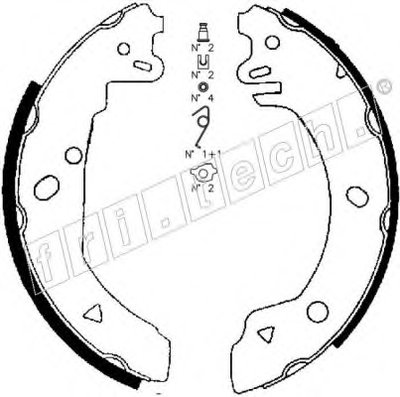 Комплект тормозных колодок REPARATION KIT fri.tech. купить