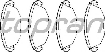 Комплект тормозных колодок, дисковый тормоз TOPRAN купить