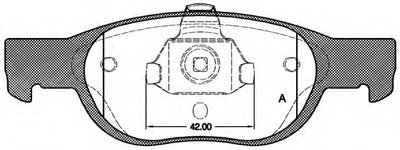 Комплект тормозных колодок, дисковый тормоз ADVANCE OPEN PARTS купить