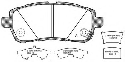 Комплект тормозных колодок, дисковый тормоз ADVANCE OPEN PARTS купить