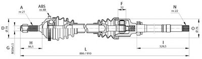 Приводной вал SPIN OPEN PARTS купить