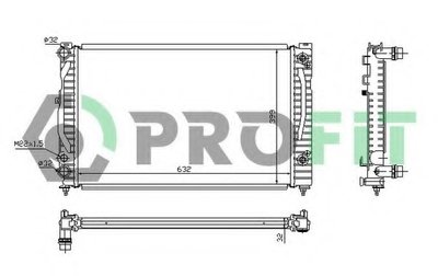 Радиатор, охлаждение двигателя PROFIT купить
