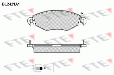 Комплект тормозных колодок, дисковый тормоз FTE купить