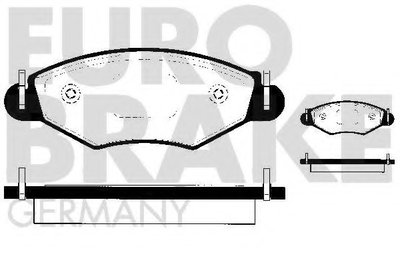 Комплект тормозных колодок, дисковый тормоз EUROBRAKE купить
