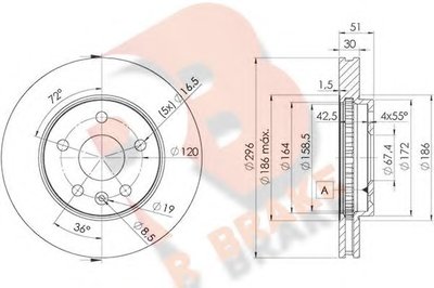 Тормозной диск R BRAKE купить