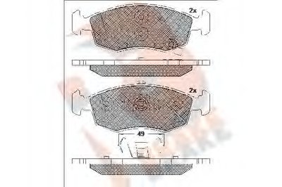 Комплект тормозных колодок, дисковый тормоз R BRAKE купить