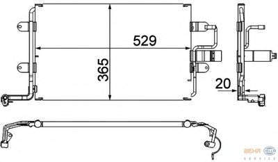 Конденсатор, кондиционер BEHR HELLA SERVICE купить
