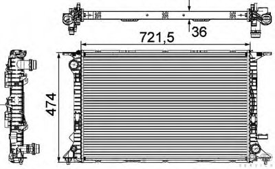 Радиатор, охлаждение двигателя BEHR HELLA SERVICE HELLA купить