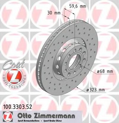 Тормозной диск SPORT BRAKE DISC COAT Z ZIMMERMANN купить