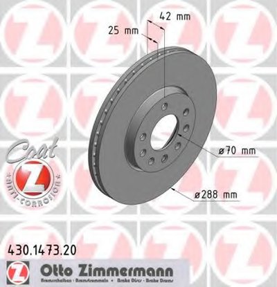 Тормозной диск COAT Z ZIMMERMANN купить