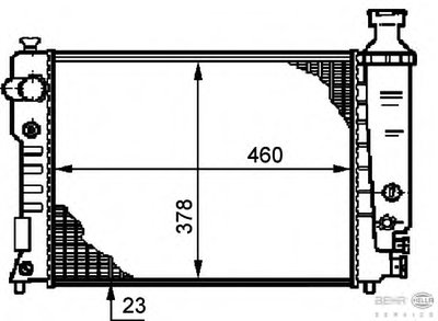 Радиатор, охлаждение двигателя BEHR HELLA SERVICE купить