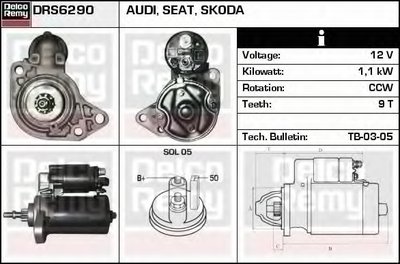 Стартер Remanufactured REMY (Light Duty) DELCO REMY купить