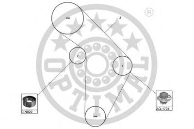 Водяной насос + комплект зубчатого ремня OPTIMAL купить