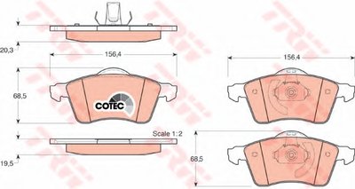 Комплект тормозных колодок, дисковый тормоз COTEC TRW купить